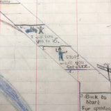 On hold C.1940 Hand-drawn Game Board on Huge Ledger Page (two of two)