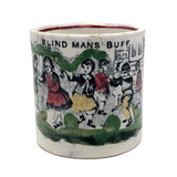 Blind Man's Buff Antique Staffordshire Pearlware Child's Cup