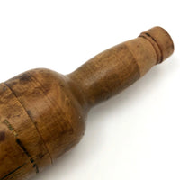 Miniature Antique Treen Bottle Shaped Dice Holder