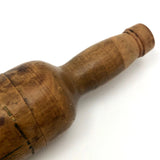 Miniature Antique Treen Bottle Shaped Dice Holder