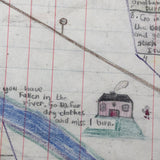 On hold C.1940 Hand-drawn Game Board on Huge Ledger Page (two of two)