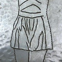 Wonderful Trench Art Iron Rest with Diving (?) Woman on the Underside