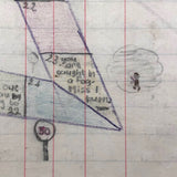 On hold C.1940 Hand-drawn Game Board on Huge Ledger Page (two of two)