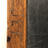 Beautiful Early School Slate with Hand-Carved Pegs and Initials on Both Sides