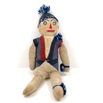 Terrific Old Handmade Red White and Blue Knit Sock Doll