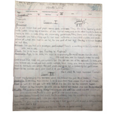 On hold C.1940 Hand-drawn Game Board on Huge Ledger Page (two of two)