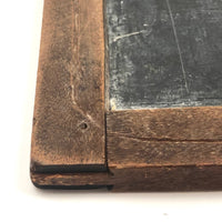 Beautiful Early School Slate with Hand-Carved Pegs and Initials on Both Sides