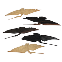 Asian Wooden Hanging Cranes - Set of Five