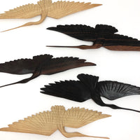 Asian Wooden Hanging Cranes - Set of Five