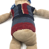 Terrific Old Handmade Red White and Blue Knit Sock Doll