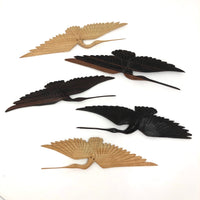 Asian Wooden Hanging Cranes - Set of Five