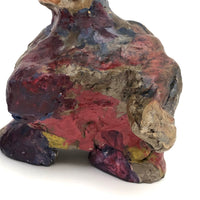 Marvelously Colorful Pair of Sculpted Clay Figures