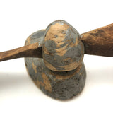 Cool Hand-carved, Silver Painted  Wooden Propeller