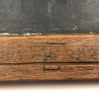 Beautiful Early School Slate with Hand-Carved Pegs and Initials on Both Sides