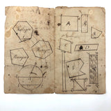 Harvey Stoughton's Early 19th Century Notebook with Diagrams, Drawings, Text
