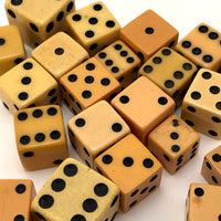 Mixed Lot of Old Celluloid / Bakelite Dice - Total of 23