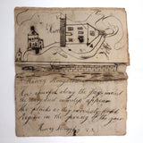Harvey Stoughton's Early 19th Century Notebook with Diagrams, Drawings, Text