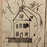 Harvey Stoughton's Early 19th Century Notebook with Diagrams, Drawings, Text