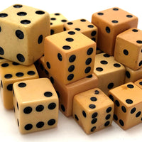 Mixed Lot of Old Celluloid / Bakelite Dice - Total of 23