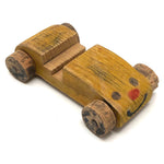 Wooden Car with Smiley Face