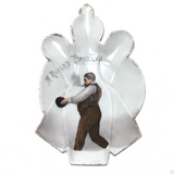 Hand-painted Porcelain Bowling Pin Dish with "A Record Breaker" Bowler