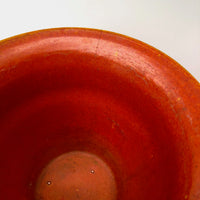 Japanese Art Deco Tiered Orange Ceramic Planters - a Pair