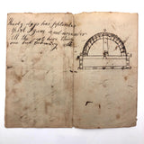 Harvey Stoughton's Early 19th Century Notebook with Diagrams, Drawings, Text