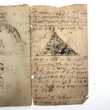 Harvey Stoughton's Early 19th Century Notebook with Diagrams, Drawings, Text