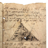 Harvey Stoughton's Early 19th Century Notebook with Diagrams, Drawings, Text