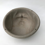 Hand-Thrown and Sculpted Studio Pottery Hanging Stoneware Planter With Female Face