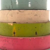 Stunning 1930s Russian Wooden Stacking Toy in Best Palette Ever