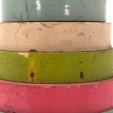 Stunning 1930s Russian Wooden Stacking Toy in Best Palette Ever