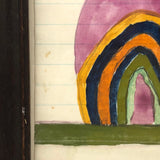 Fantastic 19th Century Pennsylvania Fraktur Watercolor of Woman in Profile