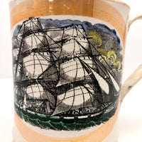 Sunderland Early 19th Century Lustreware Mug with Frog Inside!