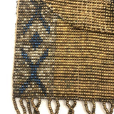 Antique French Deco Gold and Blue Micro-beaded Purse