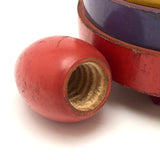 Stunning 1930s Russian Wooden Stacking Toy in Best Palette Ever