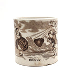 Mid 19th C Staffordshire Pearlware Child's Cup, "Breeze"