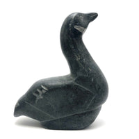 Inuit Carved Soapstone Canadian Goose, 7 Inches, Mid-Century