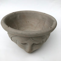 Hand-Thrown and Sculpted Studio Pottery Hanging Stoneware Planter With Female Face