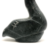 Inuit Carved Soapstone Canadian Goose, 7 Inches, Mid-Century