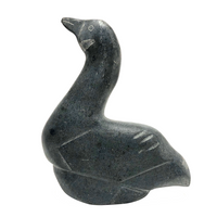 Inuit Carved Soapstone Canadian Goose, 7 Inches, Mid-Century