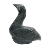 Inuit Carved Soapstone Canadian Goose, 7 Inches, Mid-Century