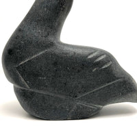 Inuit Carved Soapstone Canadian Goose, 7 Inches, Mid-Century