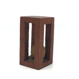 Geometric Carved Ball in Cage Whimsy