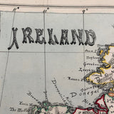On hold Francess D. Fish's 1874 Hand-drawn Watercolor Map of Ireland