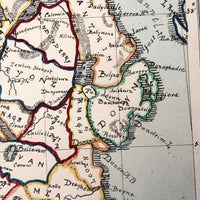 On hold Francess D. Fish's 1874 Hand-drawn Watercolor Map of Ireland