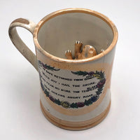 Sunderland Early 19th Century Lustreware Mug with Frog Inside!