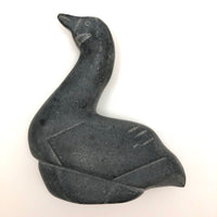 Inuit Carved Soapstone Canadian Goose, 7 Inches, Mid-Century