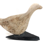 Inuit Carved Antler Bird on Stone Base