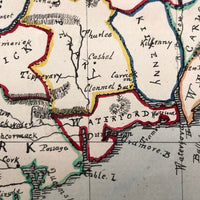 On hold Francess D. Fish's 1874 Hand-drawn Watercolor Map of Ireland